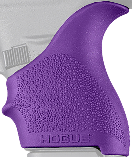 Hogue 18206 HandAll Beavertail Grip Sleeve Textured Purple Rubber for Glock 42, 43