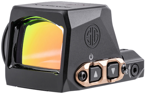 Sig Sauer Electro-Optics SORX1208 Romeo-X  Black Anodized/Rose Gold 1x24mm 2 MOA Red Dot/32 MOA Circle Reticle, Fits Sig P365 Features MAGNETAC