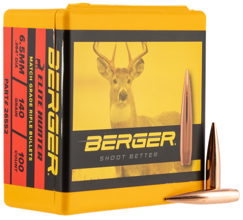 Berger Bullets 26552 Elite Hunter Match Grade 6.5mm 140gr Boat Tail 100/Box