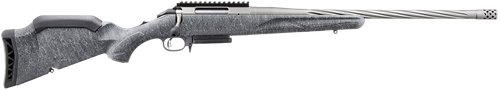 Ruger 46902 American II  Full Size 308 Win 3+1 20" Gun Metal Gray Cerakote Spiral Fluted Threaded Barrel & Alloy Steel Receiver w/Picatinny Rail, Gray Splatter Adj LOP Synthetic Stock