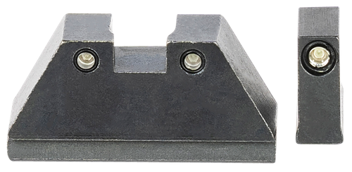AmeriGlo GL813 Optic Compatible Sight Set for Glock  XL Tall Green Tritium Black Outline Front Sight-Green Tritium Black Outline Rear Sight