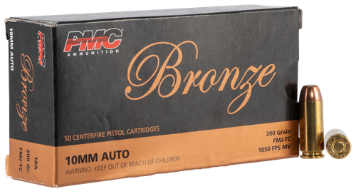 PMC 10A Bronze  10mmAuto 200gr Full Metal Jacket Truncated Cone 50 Per Box/20 Case