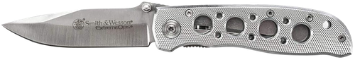 Smith & Wesson Knives CK105HCP Extreme Ops  3.22" Folding Drop Point Plain 7Cr15MoV SS Blade Aluminum Handle Includes Pocket Clip
