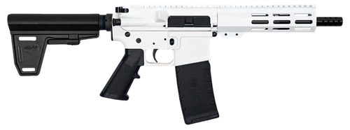 Great Lakes Firearms GL15223PBWHT AR-15  223 Wylde 30+1 7.50" Black Nitride Threaded Barrel, M-LOK Handguard, White Cerakote Aluminum Receiver w/Picatinny Rail, Black Polymer Mil-Spec Grip