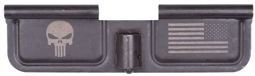 Spikes SED7005 Ejection Port Door Punisher and Flag AR-15 Black Phosphate Steel