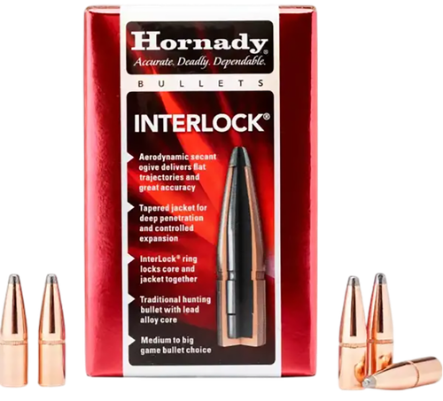 Hornady 2825 InterLock  7mm .284 139 gr Boat Tail Spire Point 100 Per Box/ 25 Case