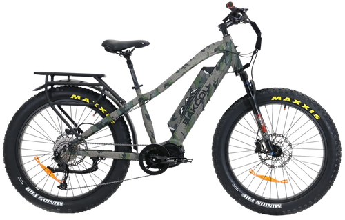 Bakcou E-bikes B-M-KUI-B25 Mule  Kuiu Verde 2.0 18" w/Stand Over Height of 29.50" Frame, Shimano Alivio Hill-Climbing 9 Speed Bafang M620 Ultra Motor, 35+ mph Speed