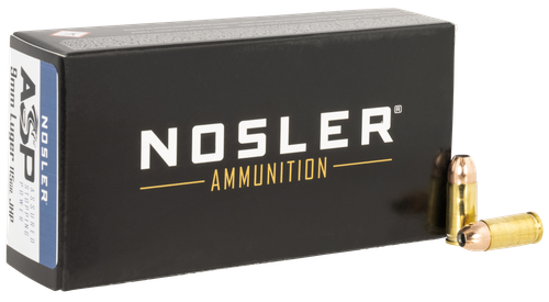 Nosler 51017 Assured Stopping Power Handgun 9mmLuger 115gr Jacketed Hollow Point 50 Per Box/10 Case
