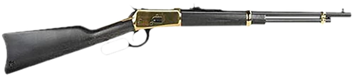 Heritage Mfg H9204418G 92  44 Mag 8+1 18" Black Alloy Steel Barrel, Gold PVD Stainless Steel Receiver, Hardwood Fixed Stock
