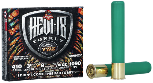 HEVI-Shot HS1009 HEVI-18 TSS Turkey 410Gauge 3" 13/16oz Tungsten 9Shot 5 Per Box/10 Case