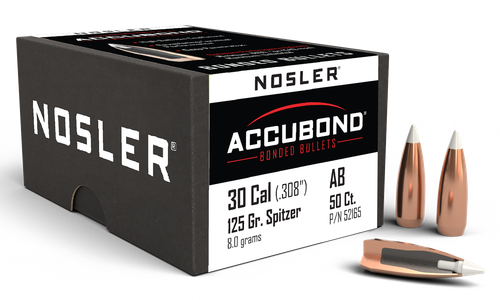 Nosler 52165 AccuBond  30Cal 125gr Spitzer Point 50/Box