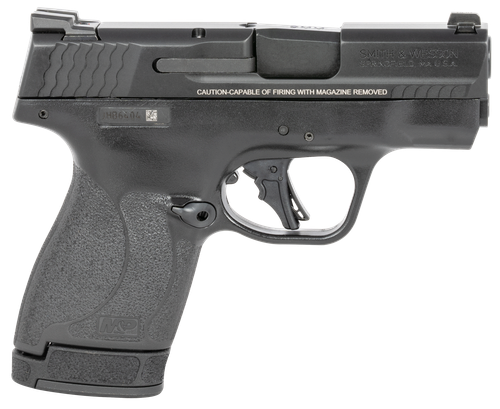 Smith & Wesson 13250 M&P Shield Plus Micro-Compact 9mm Luger 10+1/13+1, 3.10" Black Stainless Steel Barrel, Matte Black Armonite Serrated Slide, Matte Black Polymer Frame, No Thumb Safety