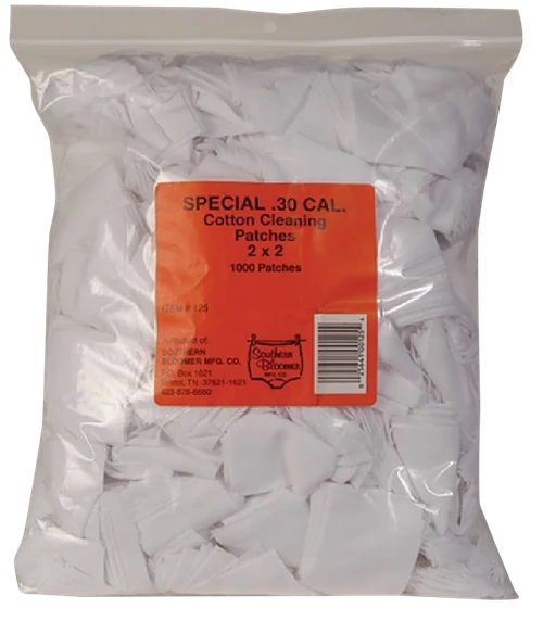 Southern Bloomer 125 Cleaning Patches  30 Cal Cotton 1000 Per Bag