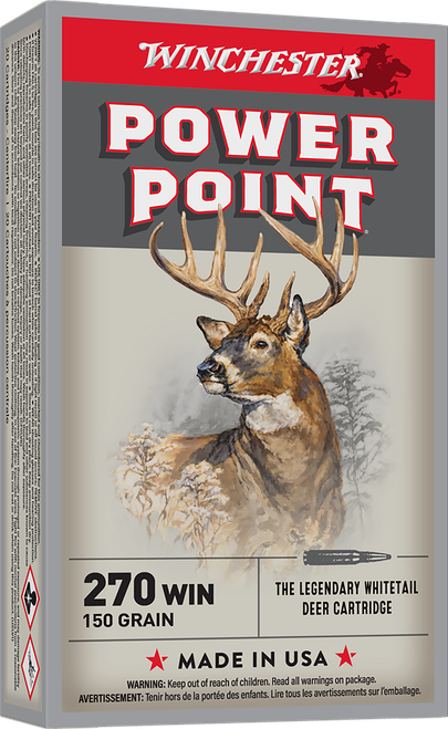 Winchester Ammo X2704 Power-Point  270Win 150gr 20 Per Box/10 Case