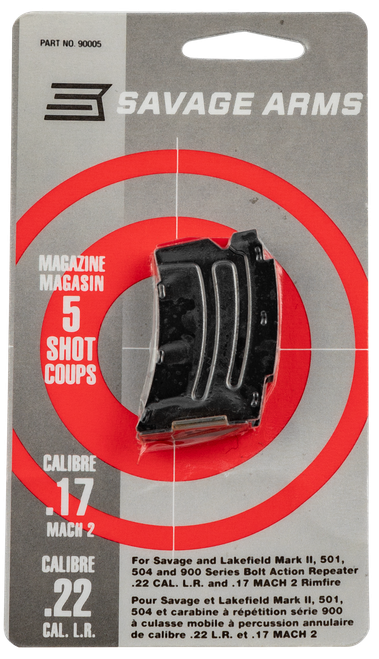 Savage Arms 90005 MKII  5rd 22 LR/17 Mach 2 Blued Steel
