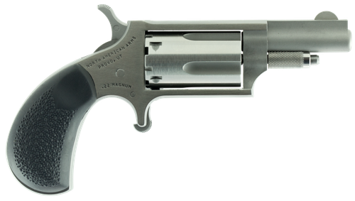 North American Arms 22MGRC Mini-Revolver  Sports South Exclusive 22 WMR 5 Shot 1.63" Stainless Steel Barrel, Frame & Cylinder, Black Rubber Grip, Exposed Hammer