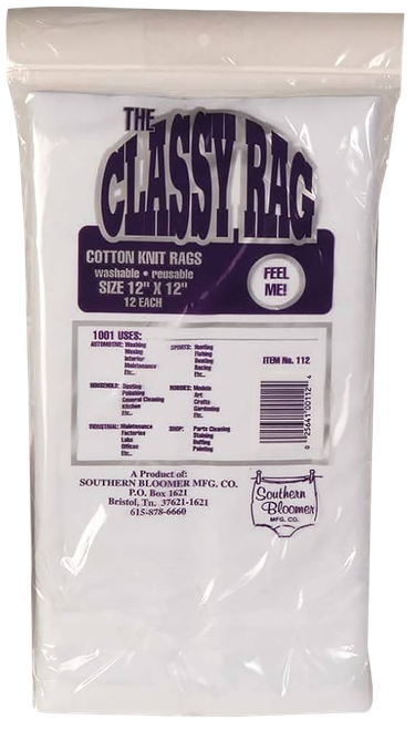 Southern Bloomer 112 Cleaning Patches  Cotton 12" x 12" 12 Per Bag