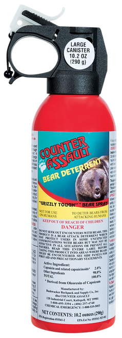 Counter Assault 15067035 Bear Spray  Capsaicin Range 32 ft-7 Seconds 10.20 oz Includes Holster