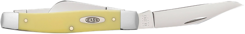 Case 00203 Stockman  Large Folding Clip Point/Spey Plain Tumble Polish Carbon Steel Blade/Smooth Yellow Synthetic Handle