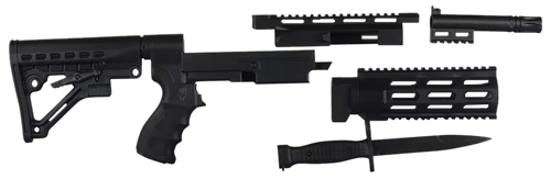 Archangel AA597R AR-15 Style Conversion Stock Black Synthetic 6 Position for Remington 597