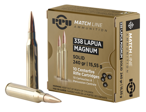 PPU PPM338 Match  338LapuaMag 240gr Copper Solid 10 Per Box/20 Case