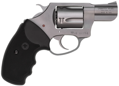 Charter Arms 73820 Undercover  Small 38 Special, 5 Shot 2" Matte Stainless Steel Barrel & Cylinder, Aluminum Frame w/Black Finger Grooved Rubber Grip, Exposed Hammer