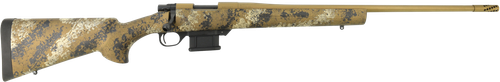 Howa HMFN6ARCSE 1500 Fence Line 6mm ARC 5+1 22" Flat Dark Earth Cerakote Threaded Barrel, Flat Dark Earth Cerakote Aluminum Drilled & Tapped Receiver, Scorched Earth Camo Fixed Synthetic Stock, Right