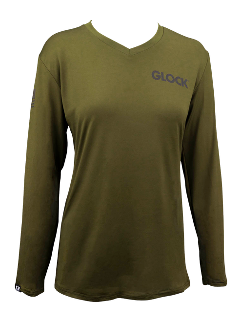 GLK AP96428 LADIES PERFORMANCE SHIRT GRN L