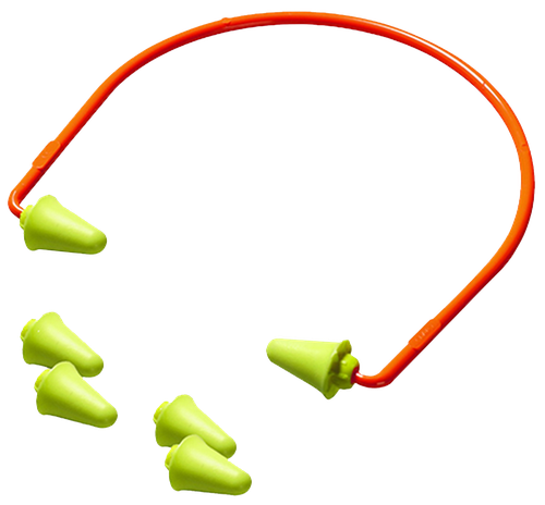 Peltor 97065 Sport Banded Earplugs Foam 28 dB Behind The Head Yellow Buds with Orange Band Adult 1 Pair