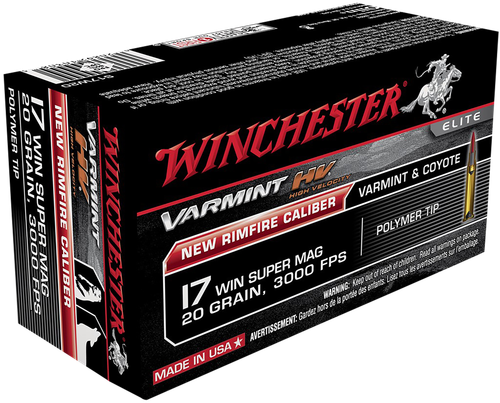 Winchester Ammo S17W20 Varmint HV  17WSM 20gr Polymer Tip 50 Per Box/10 Case