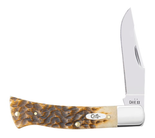 CASE 10799 AXE HANDLE PEACH SEED JIG AMBER BONE