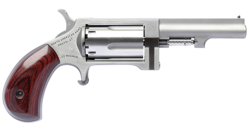 North American Arms SW250 Sidewinder  Small Frame 22 WMR 5 Shot 2.50" Stainless Steel Barrel, Frame & Cylinder, Rosewood Birdshead Grip Exposed Hammer