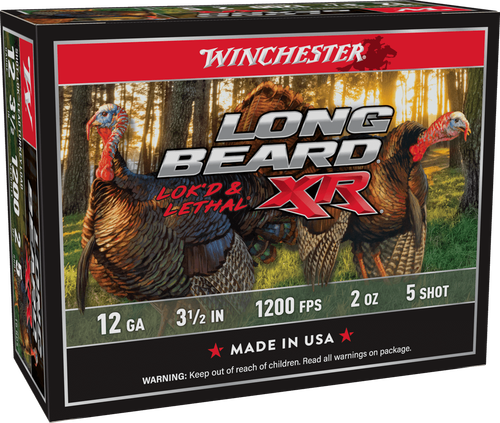 Winchester Ammo STLB12L5 Long Beard XR Shot-Lok 12Gauge 3.50" 2oz 5Shot 10 Per Box/10 Case