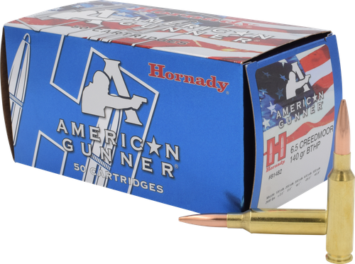 Hornady 81482 American Gunner  6.5Creedmoor 140gr Hollow Point Boat Tail 50 Per Box/10 Case