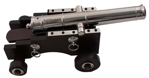 Traditions KCN8041 Old Ironsides Mini Cannon 50 Cal 9" Silver Barrel Breech Action