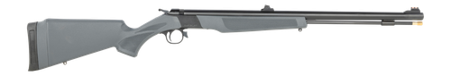 CVA PR2119 Wolf  50 Cal 24" Blued Single Shot Barrel, Blued Drilled & Tapped Steel Receiver, Adjustable Stealth Gray Synthetic Stock
