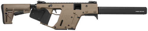 Kriss USA KV45CFD22 Vector CRB G2 45 ACP 10+1 16" Black Barrel Shroud, FDE Rec & Fixed Stock, Black California Paddle Grip, Flip Up Sights