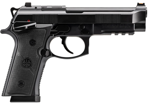 Beretta USA J92XFMSDA15 92GTS  9mm Luger 15+1 4.70" Black Inox Steel Barrel, Black Cerakote Optic Ready/Serrated Steel Slide + Aluminum Frame w/Beavertail & Picatinny Rail, Ambidextrous