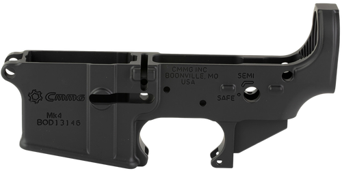 CMMG 55CA102AB Mk4 Lower Receiver Stripped, Armor Black Cerakote, Fits AR-15