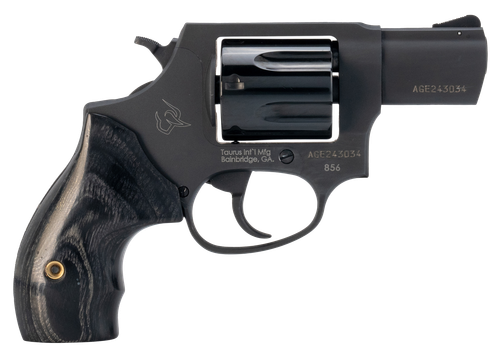 Taurus 2-85623 856  Small 38 Special +P 6 Shot 2" Black Stainless Steel Barrel, Cylinder & Frame, Transfer Bar Safety, Exposed Hammer