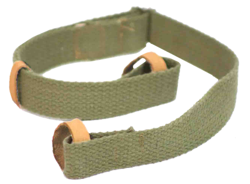Crickett KSA803 Dog Collar  Green Canvas w/Leather Trim Adjustable