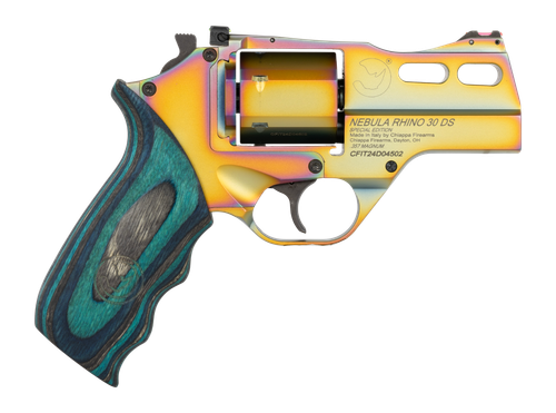 Chiappa Firearms CF340354 Rhino 30SAR 357 Mag 6 Shot 3" Nebula PVD, Blue Laminate Grip