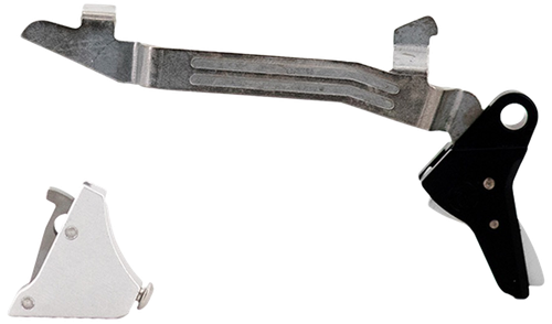 Timney Triggers ALPHAGLOCK5 Alpha Competition 9mm Luger/40 S&W/22 LR, Silver Straight Trigger, Compatible w/Glock Gen5 & Glock 44