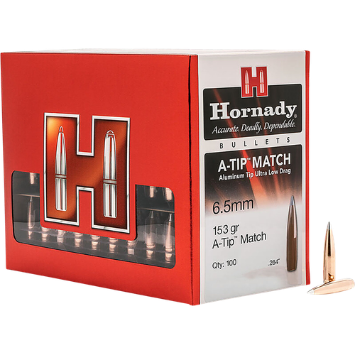 Hornady 2638 A-Tip Match 6.5 Creedmoor .264 153 gr A Tip Match 100 Per Box/ 10 Case