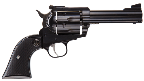 Ruger 0445 Blackhawk  45 Colt (Long Colt) 6 Shot 4.63" Blued Alloy Steel Barrel & Frame, Black Checkered Rubber Grip, Transfer Bar Safety, Exposed Hammer