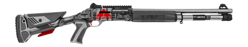 MAC 21000154AA1 1014 Judgement Day 12 Gauge Semi-Auto 3" 5+1 18.50" Anodized Steel Barrel, Black/Gray Anodized Receiver w/Red "SKYNET" & Picatinny Rail, Synthetic Stock, Black Polymer Grip