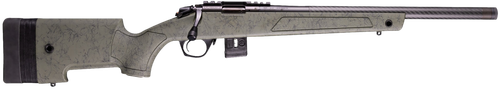 Bergara Rifles BMR008 BMR-X Carbon Fiber 22 LR 10+1 18" Carbon Fiber Threaded Barrel, Black Cerakote Picatinny Rail Steel Receiver, Adj LOP Black w/Green Webbing Synthetic Stock