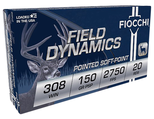 Fiocchi 308B Field Dynamics  308Win 150gr Pointed Soft Point 20 Per Box/10 Case