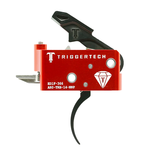 TriggerTech AR0TRB14NNP Diamond  Two-Stage Black Pro Curved Trigger with 1.50-4 lbs Draw Weight for AR-15 Right