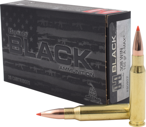 Hornady 80927 Black  308Win 155gr Hornady A Max 20 Per Box/10 Case